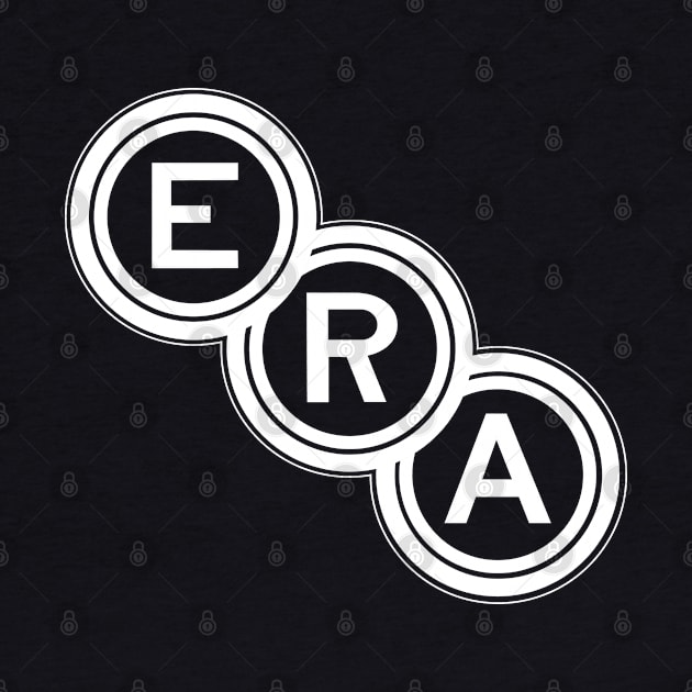 ERA (English Racing Automobiles) emblem (1933-1954) - white print by retropetrol